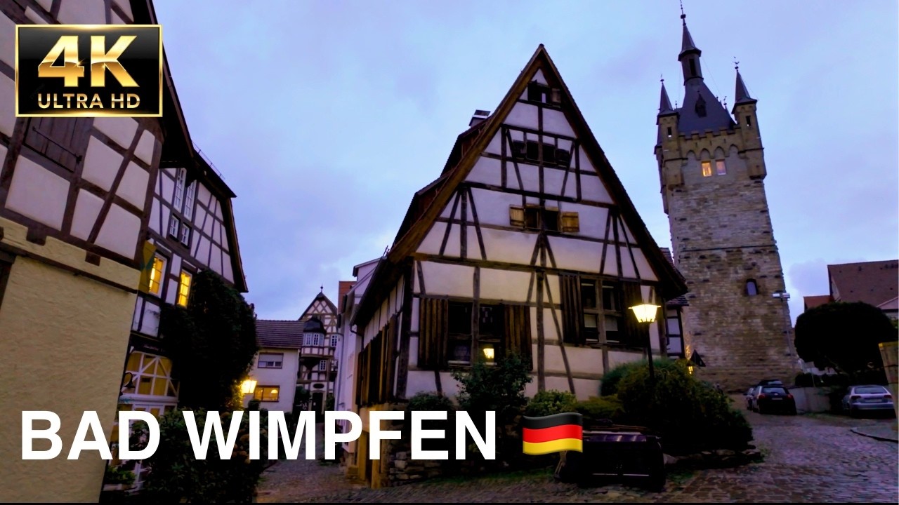 Medieval Germany at Twilight 🇩🇪 | Bad Wimpfen 4K 60fps ASMR WalkUntitled Project