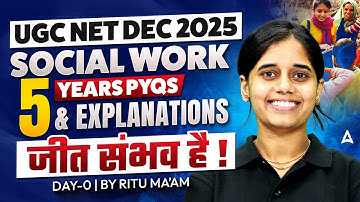 UGC NET Social Work | UGC NET Social Work 5 Years PYQs & Explanations By Ritu Mam