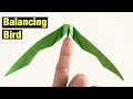 Origami balancing bird  easy origami tutorial