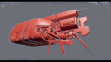 Blender 2.8 Live Stream Space Ship Modelling EEVEE