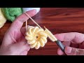 Wow!. 😲 Amazing!.. Super Easy Crochet Tunisian Knitting Flower  Motif - Tığ İşi Şahane Motif Örgü...