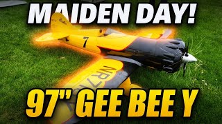 Attempted maiden on my 27% Gee Bee Y with G-62
