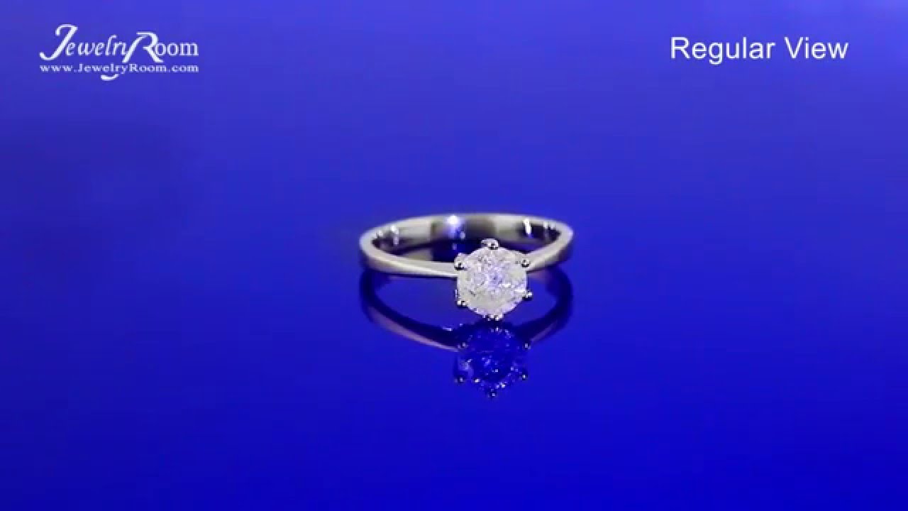 ONLINE JEWELRY AUCTIONS - 1 CARAT DIAMOND 14KT SOLID GOLD RING