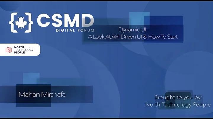 Mahan Mirshafa, Dynamic UI, A Look At API- Driven ...