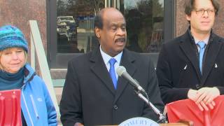 County Executive Ike Leggett at Shovel Your Sidewalks News Conference
