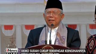 KH Ma'ruf Amin : Sebenarnya Tidak Perlu Lagi Ada Demo - iNews Siang 31/03