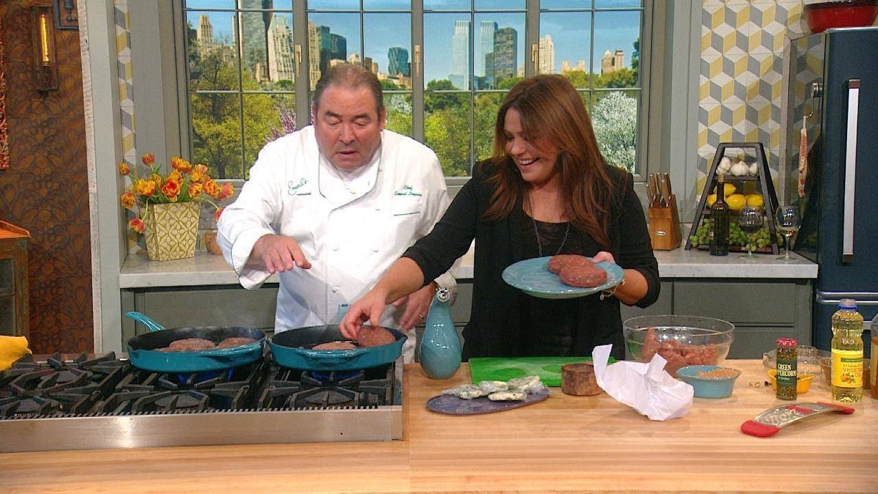 Emeril's Kicked Up Blue Cheese-Stuffed Burgers with Essence Creole ...