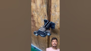 Simple idea with automatic gate latch lock # mechanism lock # DIY # sliding gate # New style#new