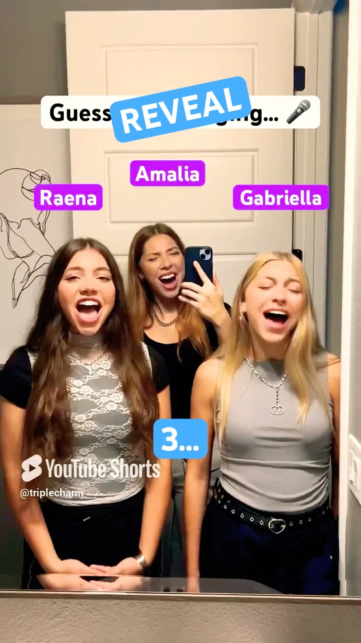 Guess Who’s Singing… REVEAL! ??? | Triple Charm #Shorts