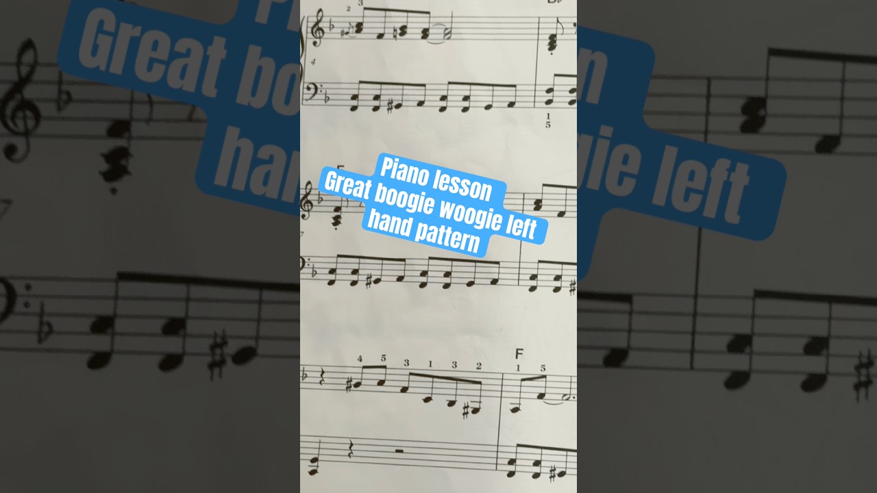 Great boogie Woogie left-hand  #pianotutorial #boogiewoogie #jazzpianolessons #pianotutorial ￼