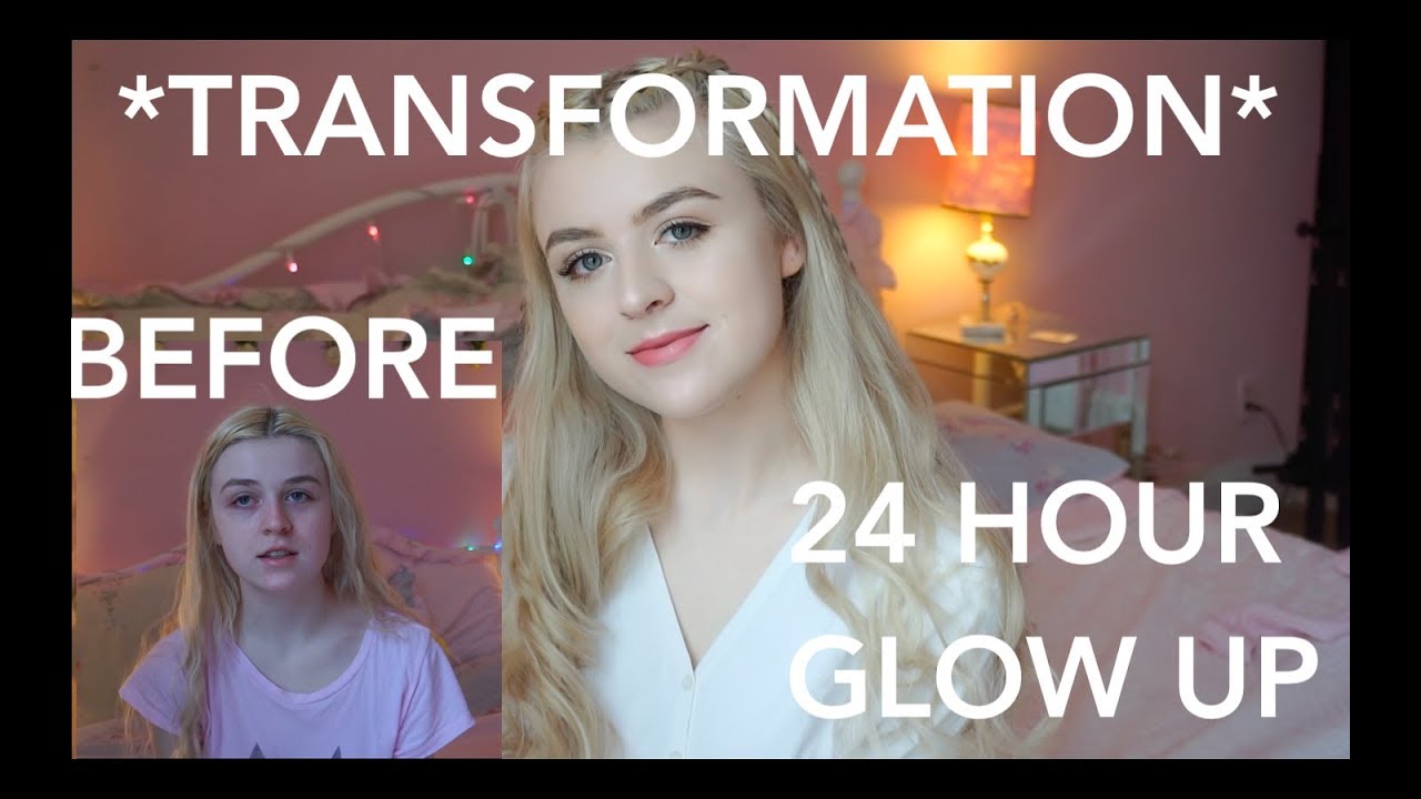 24 hour transformation / 24 hour GLOW UP challenge - YouTube