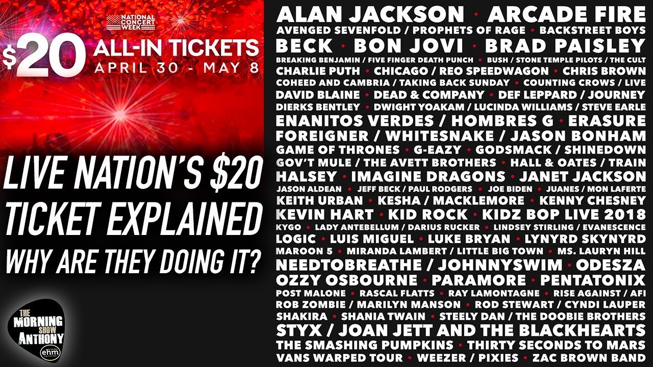 Live Nation's 20 All In Ticket Explained! YouTube