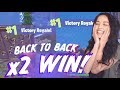 Valkyrae - Two Wins in a ROW! Full Fortnite BR matches (7 kill games)
