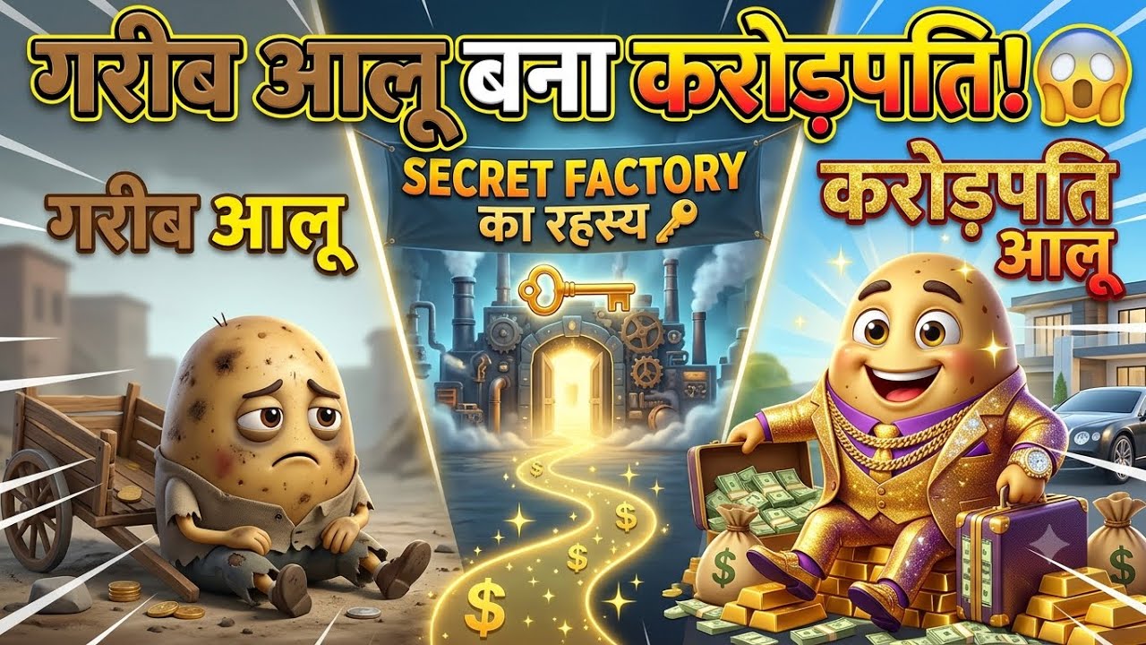 🥔 Gareeb Aloo Bana Crorepati 😱💰 | Secret Factory Ka Rahasya 🔑 | Hindi ...