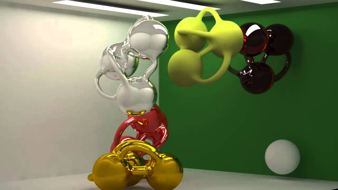 mental ray for maya GI rendering test 2 - YouTube