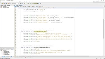 LEARNING JAVA: Methods /w No Return, Passed Parameters(TUTORIAL)