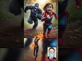 Cute little superhero being chased a gorillaaii characters marvel  dc marvel shorts avengers