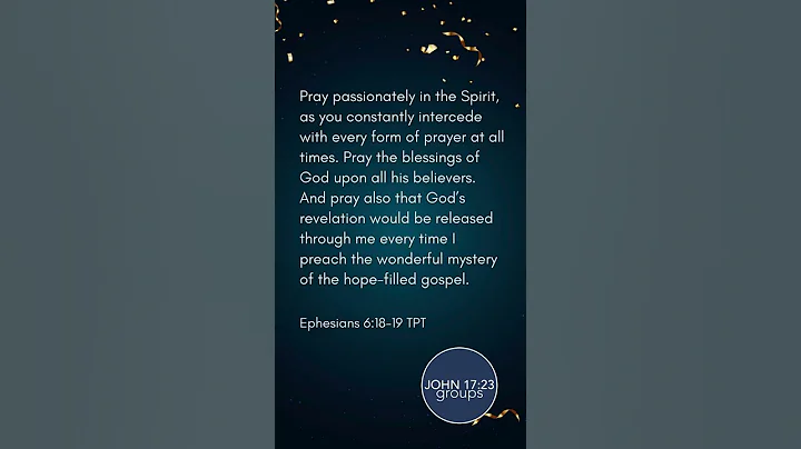 Pastoral Blessing: Ephesians 6:18-19