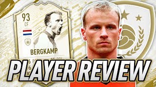 93 ICON MOMENTS BERGKAMP PLAYER REVIEW! - FIFA 20 Ultimate Team