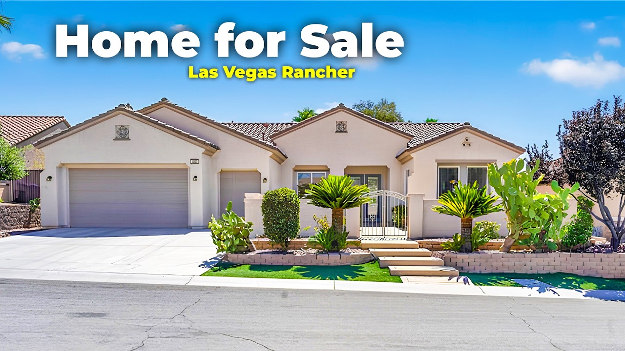 Las Vegas Ranch Style Home for Sale | No Rear Neighbors | Golf Cart Garage | 3 Beds Plus Den