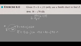 Calculate Impedance from a Given Admittance - Smith Chart.
