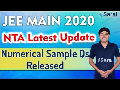 Official JEE Main 2020 Sample Paper Numerical Qs | NTA Latest Release