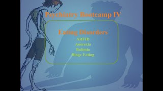 Psychiatry Boot Camp IV: ARFID, Anorexia, Bulimia, Binge Eating
