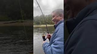 Chinook on the egg bite Chehalis River in Washington