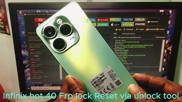 Infinix hot 40 Frp lock Reset via unlock tool New Video