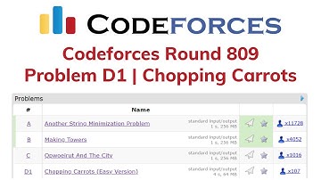 Chopping Carrots | Problem D1 | Codeforces Round 809 Solutions | Solution With Explanation