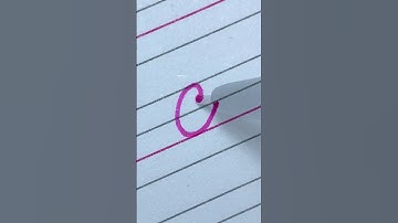 How to write in cursive Capital letter C with Color Pink Pen | Cursive Writing for beginner