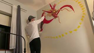 Painting wall mural