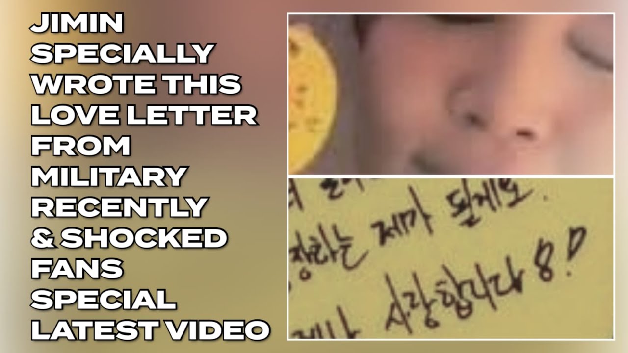 Suga's Letter To Jimin