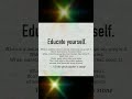 Educate yourself#quotes #philosophersstone #successmindset #viralshort , #ytshorts