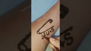 Sefti pin🧷tricks❣️W.S😲letter tattoo ideas#trendingshorts #shortvideo#viral#nameart#tattoo #edit