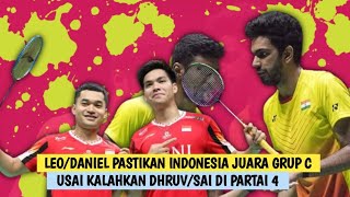 Indonesia Juara Grup C Usai Leonil Menyumbangkan Poin ke 3, Sukses Kalahkan Dhruv/Sai