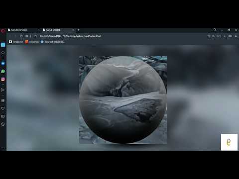 3D global sphere home page by using html and css