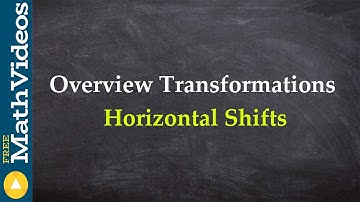 Overview transformations horizontal shifts - Online Tutor - Free Math Videos