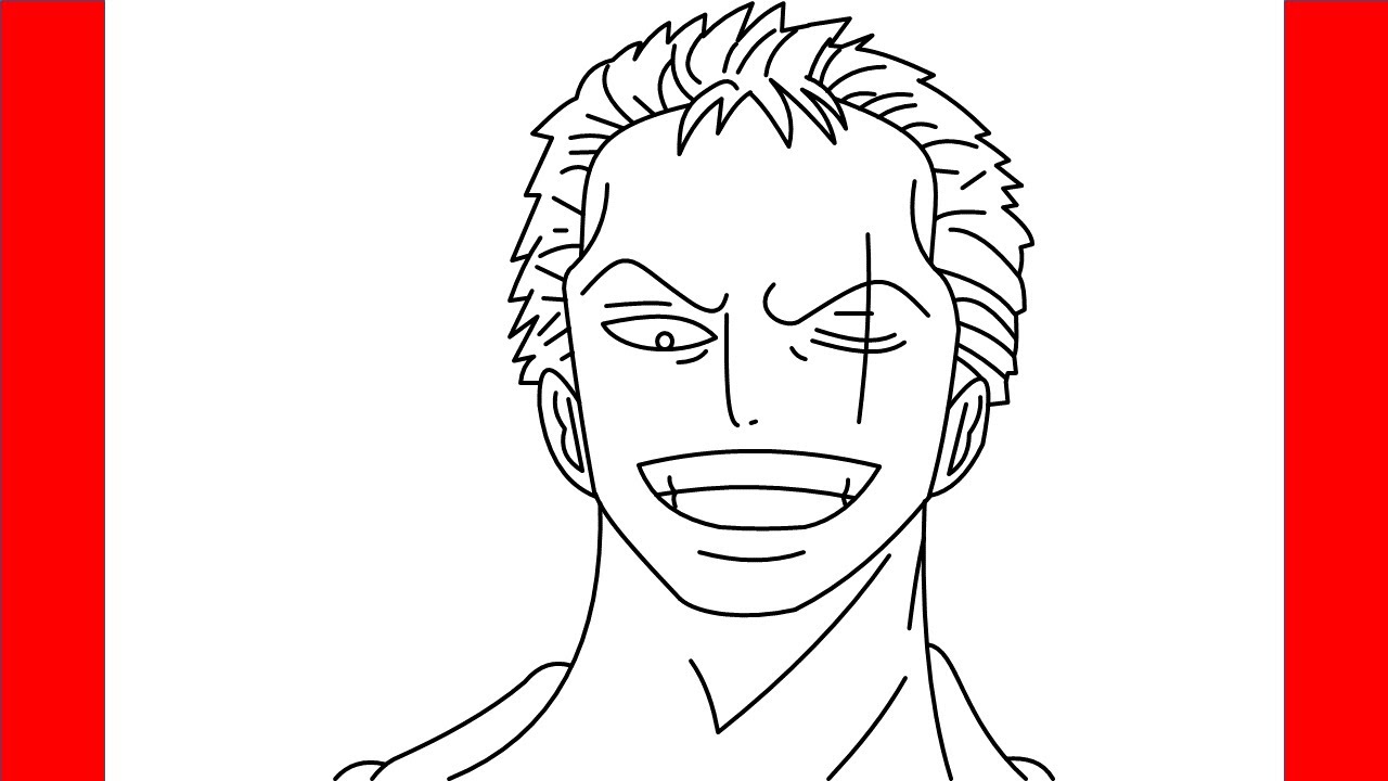 How To Draw Zoro From One Piece Step By Step Drawing Youtube