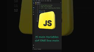 Swap variable in one line 🤯 | Array Destructuring #javascript #coding #tutorial #tips #shorts
