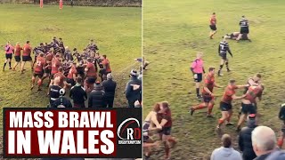 Tempers flare as huge brawl kicks off in Welsh club rugby Tempers flare as huge brawl kicks off in Welsh club rugby