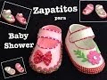 ZAPATITOS DE NIÑA  PARA BABY SHOWER CON FOAMY  O GOMA EVA .