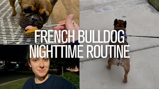 French Bulldog Nighttime Routine  DAY IN THE LIFE