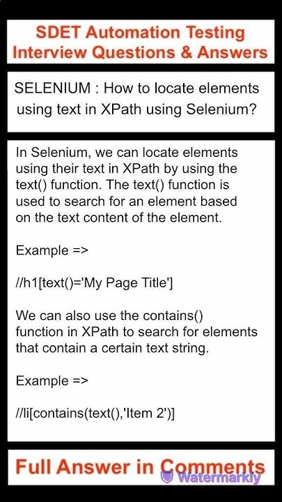 SELENIUM : JAVA : How can we locate elements using their text in XPath ...