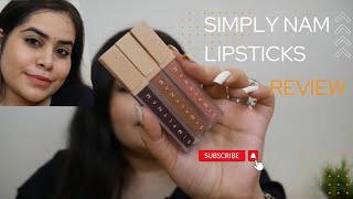 SIMPLY NAM LIPSTICKS REVIEW