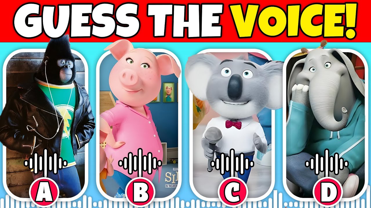 🔊НЕВОЗМОЖНО Угадай голос!🎤 | Анимационный фильм «Пой 2» | Джонни, Мина, Розита, Порша Кристал