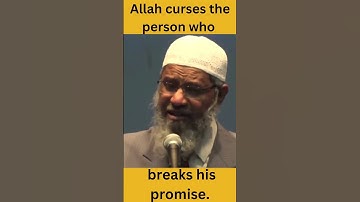 Allah curses the person who breaks his promise. | #shorts #youtubeshorts #drzakirnaik