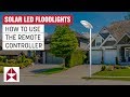 Solar led floodlight  how to use  remote programming  features  wagan tech street light