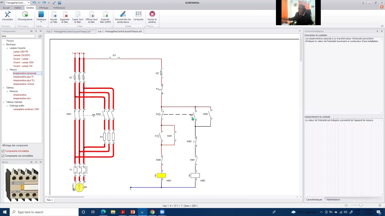 SchémaT2_Lesson17_Freinage Par Contre Courant du Moteur Asynchrone Triphasée