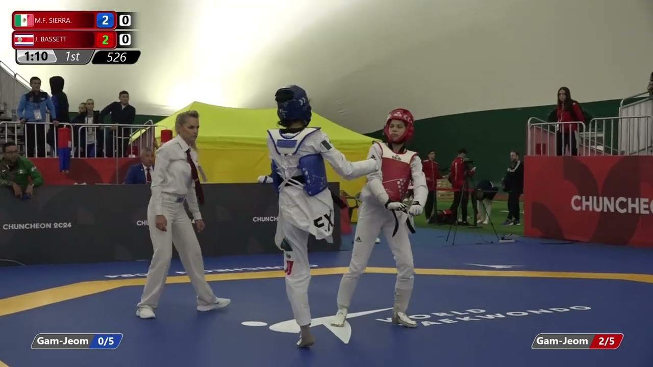 526 Round of 16 Women  46kg MEX M F  SIERRA  CRC J  BASSETT